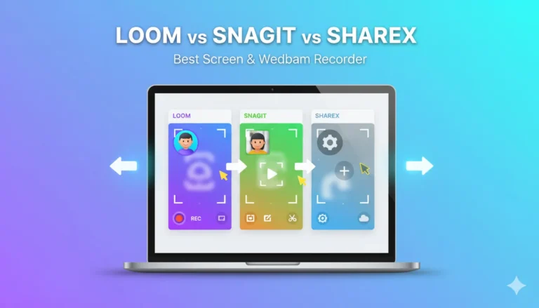 Loom vs Snagit vs ShareX: Best Screen and Webcam Recording Software